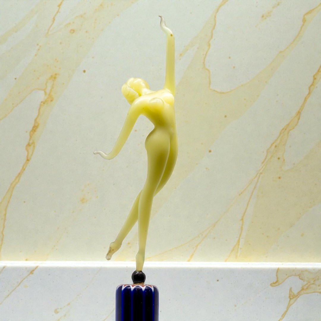 Figura Stilizzata Di Donna in Vetro di Murano - Italia Anni 40-photo-2